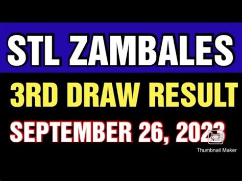 stl zambales result today 3rd draw|PCSO Official .